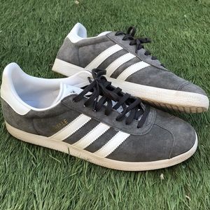 Adidas Originals Gazelle • Grey & White • Mens Sz 9.5